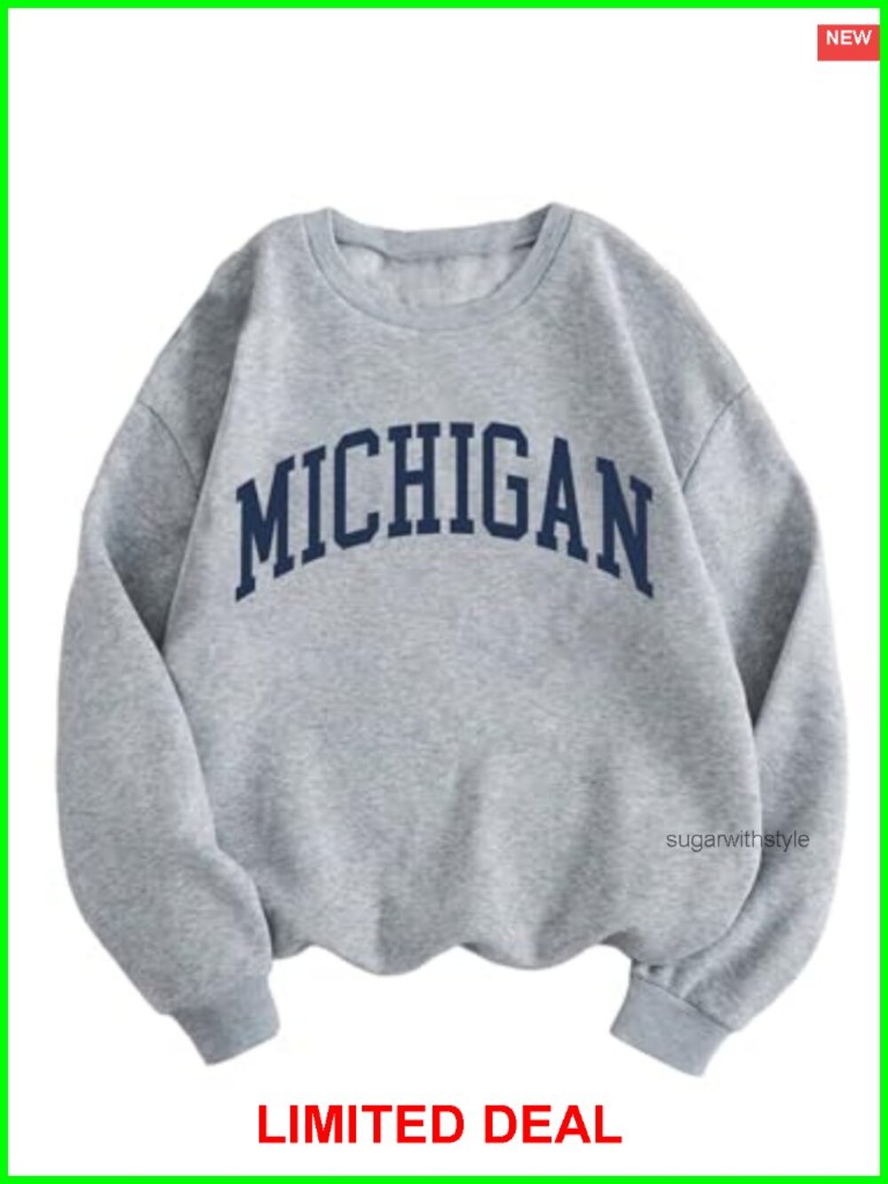 Womens Graphic Crewneck Sweatshirt Fleece Pullover Oversized